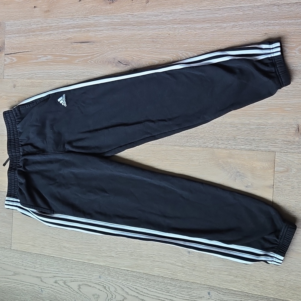 Adidas Kids Unisex XL Black Regular Fit Sweatpants Soccer Sports Athleisure